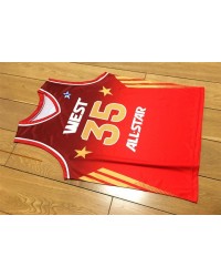 2012 NBA All Star West Kevin Durant 35 Red Jersey