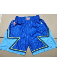 2020 All star game shorts blue heat pressed