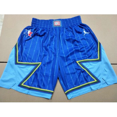 2020 All star game shorts blue heat pressed