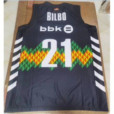 21 Bilbao Basket 2023-2024 Black Jersey