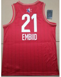 21 Embiid 2020 All star game jersey red