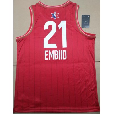 21 Embiid 2020 All star game jersey red