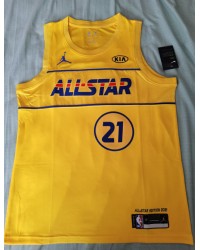 21 Embiid 2021 All star game jersey yellow