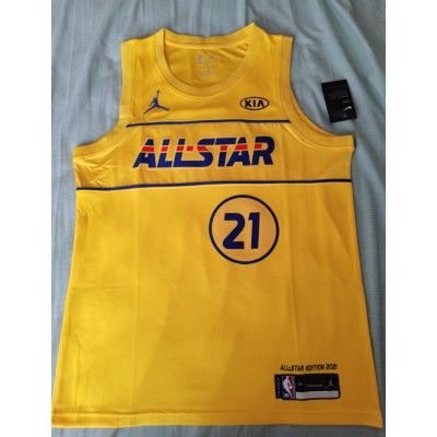 21 Embiid 2021 All star game jersey yellow