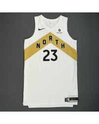 23 Vanvleet Raptors 2019-20 city jersey white player version