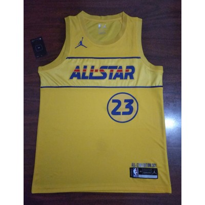 23 james 2021 All star game jersey yellow