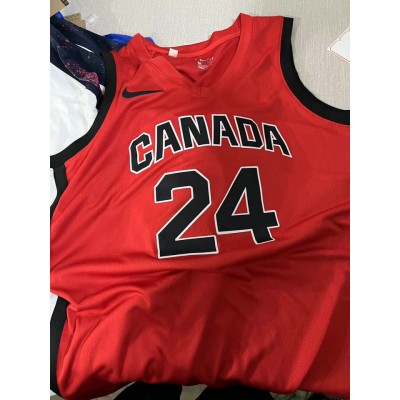 24 Brooks Canada Basketball 2024 Summer Limited Swingman Jersey red