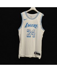 24 Kobe Bryant Lakers 2020-21 city jersey white player version