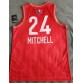 24 Mitchell 2020 All star game jersey red