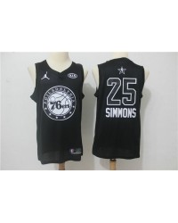 25 Ben Simmons 2018 all stars game jersey black