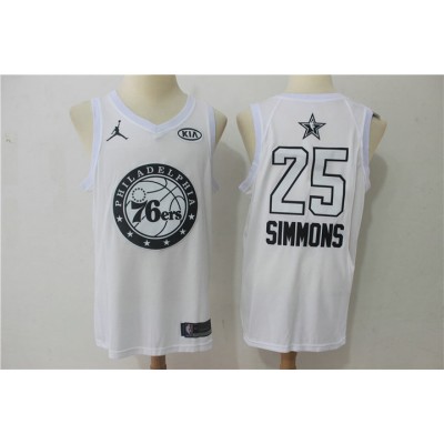 25 Ben Simmons 2018 all stars game jersey white