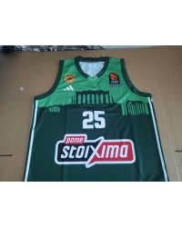 25 NUNN Panathinaikos Athens Basketball Jersey Green