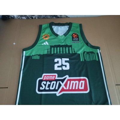 25 NUNN Panathinaikos Athens Basketball Jersey Green