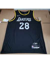 28 Hachimura Lakers 75th Anniversary MVP Edition Jersey black player version