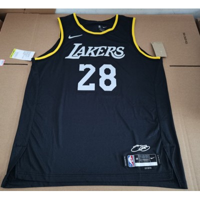 28 Hachimura Lakers 75th Anniversary MVP Edition Jersey black player version