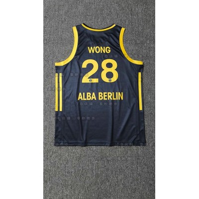 28 Wong Alba Berlin Dark Blue Basketball Jersey