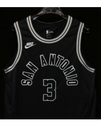 3 Johnson San Antonio Spurs 2022-23 Classic Edition Black Jersey player version