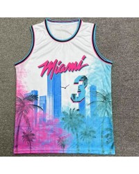 3 Wade Miami heat Hip hop basketball jersey