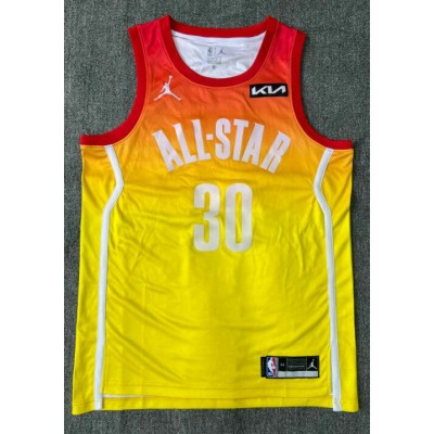 30 Curry 2023 Nba all stars game Team Giannis jersey yellow