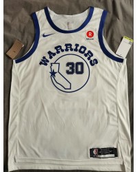 30 Curry Golden State Warriors 2018-19 jersey white player version