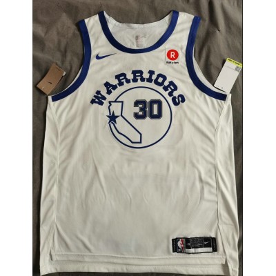 30 Curry Golden State Warriors 2018-19 jersey white player version