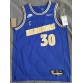 30 Curry Warriors 22-23 throwback jersey blue with sponor logo player version