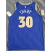 30 Curry Warriors 22-23 throwback jersey blue with sponor logo player version