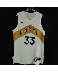 33 Gasol Raptors 2019-20 city jersey white player version