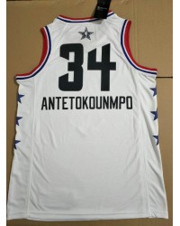 34 Antetokounmpo 2019 all stars game jersey white