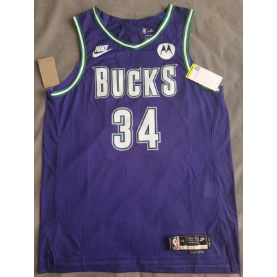 34 Antetokounmpo Bucks 22-23 jersey purple player version