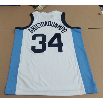 34 Antetokounmpo Greece Basketball 2024 Olympics Limited White Jersey