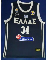 34 Antetokounmpog 2019 Greece Fiba jersey Navy