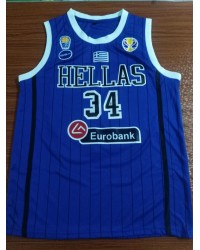 34 Antetokounmpog 2019 Greece Fiba jersey blue