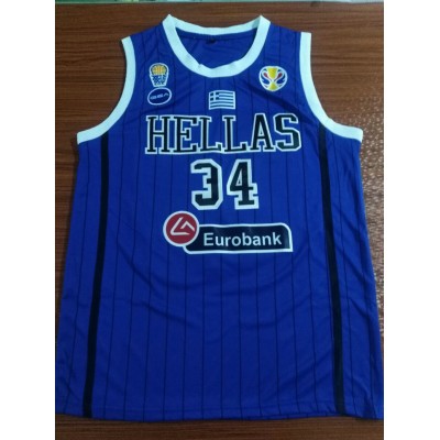 34 Antetokounmpog 2019 Greece Fiba jersey blue