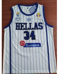 34 Antetokounmpog 2019 Greece Fiba jersey white