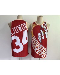 34 Olajuwon Rockets Mens Big Face HWC Jersey