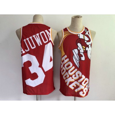 34 Olajuwon Rockets Mens Big Face HWC Jersey