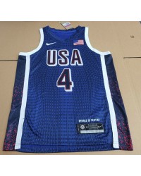 4 Curry 2024 USA Team jersey navy with stripe