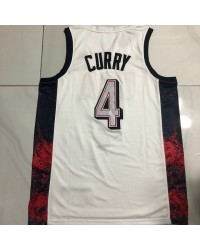 4 Curry USA 2024 Olympics Embroidery Jersey White