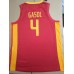 4 Gasol Spain FIBA Basketball world cup jersey red