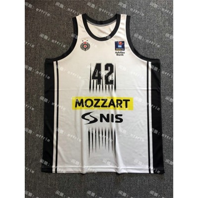 42 William Mosley Partizan Belgrade White 2023-24 Basketball Jersey