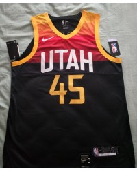 45 Mitchell Jazz 2021 city jersey Black player version