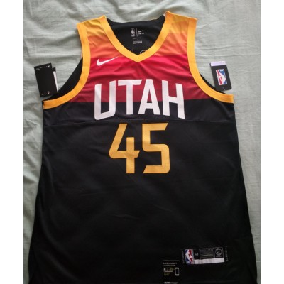 45 Mitchell Jazz 2021 city jersey Black player version