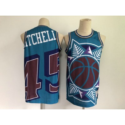 45 Mitchell Jazz Mens Big Face HWC Jersey