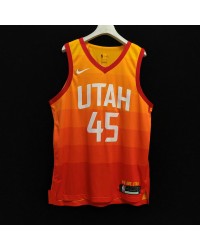 45 Mitchell Jazz city jersey orange player version