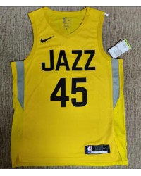 45 Mitchell Utah Jazz 2022-23 Icon Edition Yellow Jersey player version