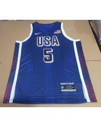 5 Edwards 2024 USA Team jersey navy with stripe