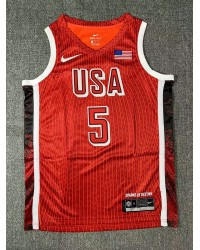 5 Edwards 2024 USA Team jersey red