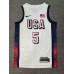 5 Edwards 2024 USA Team jersey white with stripe