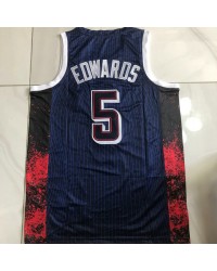 5 Edwards USA 2024 Olympics Embroidery Jersey Blue